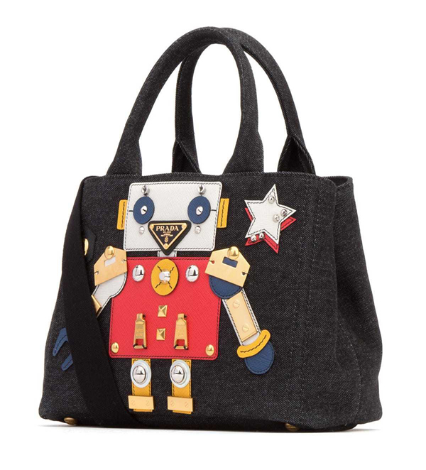 2017-18新作 PRADA プラダスーパーコピー ロボット デニムトートバッグ 2WAY 1BG439_2ELY_F0N12_V_O8O